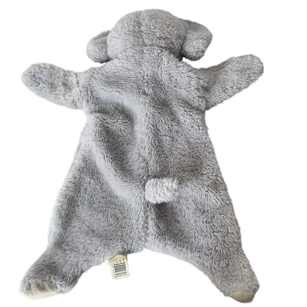 Kellytoy Elephant Lovey Rattle Security Blanket Gray Plush Toy Collectible